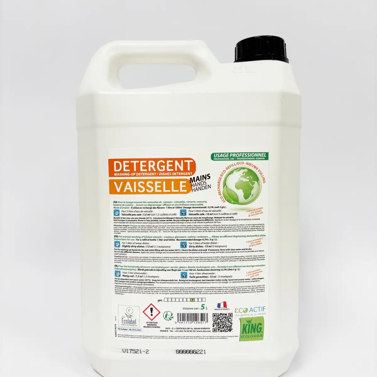 Détergent vaisselle mains