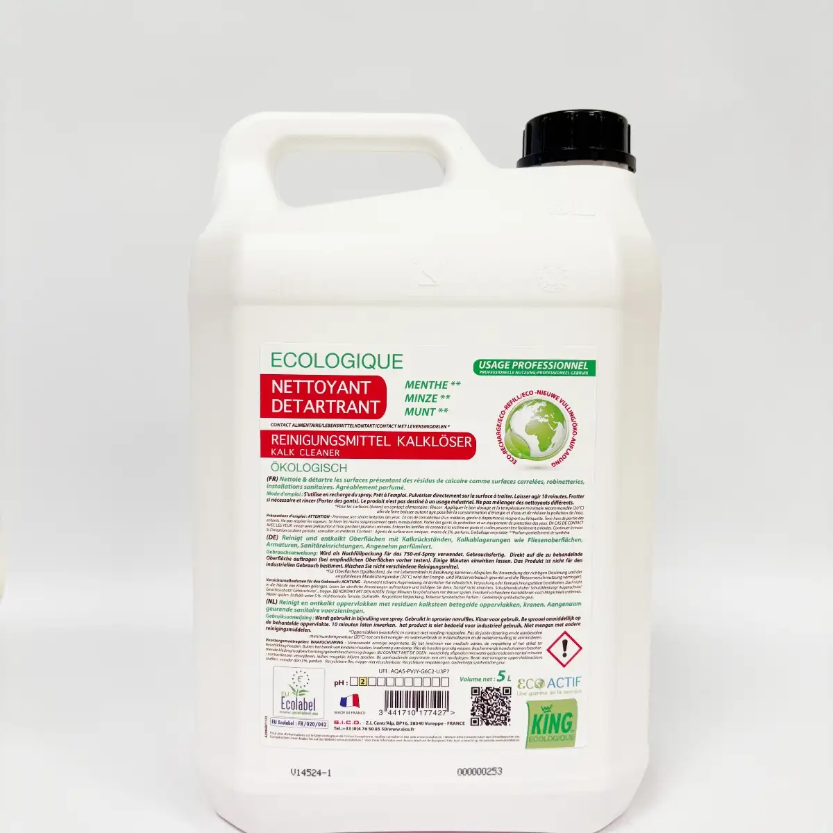 Nettoyant détartrant écolabel